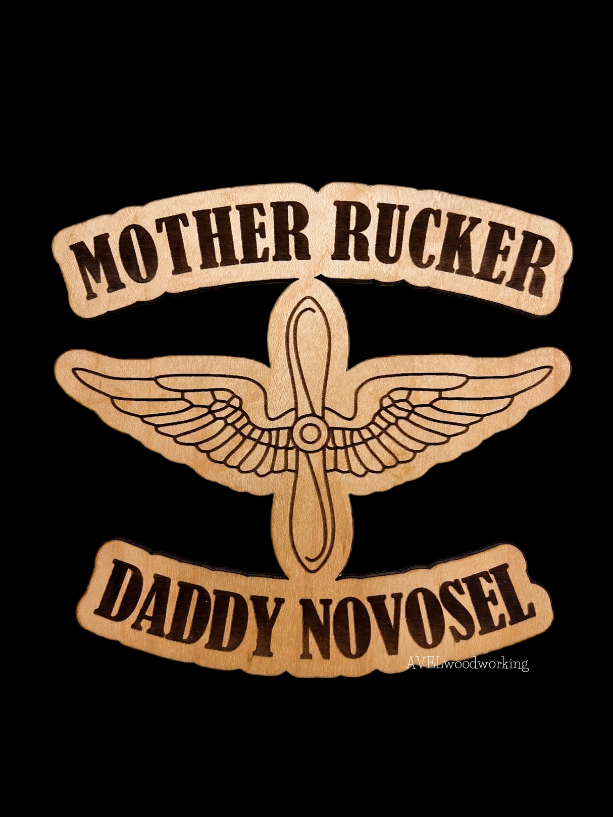 Mother Rucker/ Daddy Novosel Funny Gift Emblem