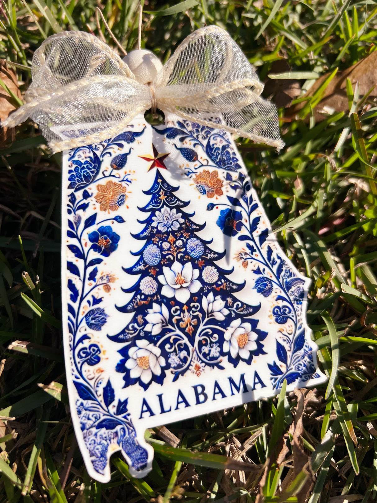 Alabama Sublimated Chinoiserie ornament