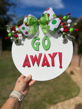 Go Away Christmas Door Hanger