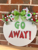 Go Away Christmas Door Hanger