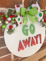 Go Away Christmas Door Hanger