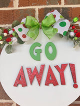 Go Away Christmas Door Hanger