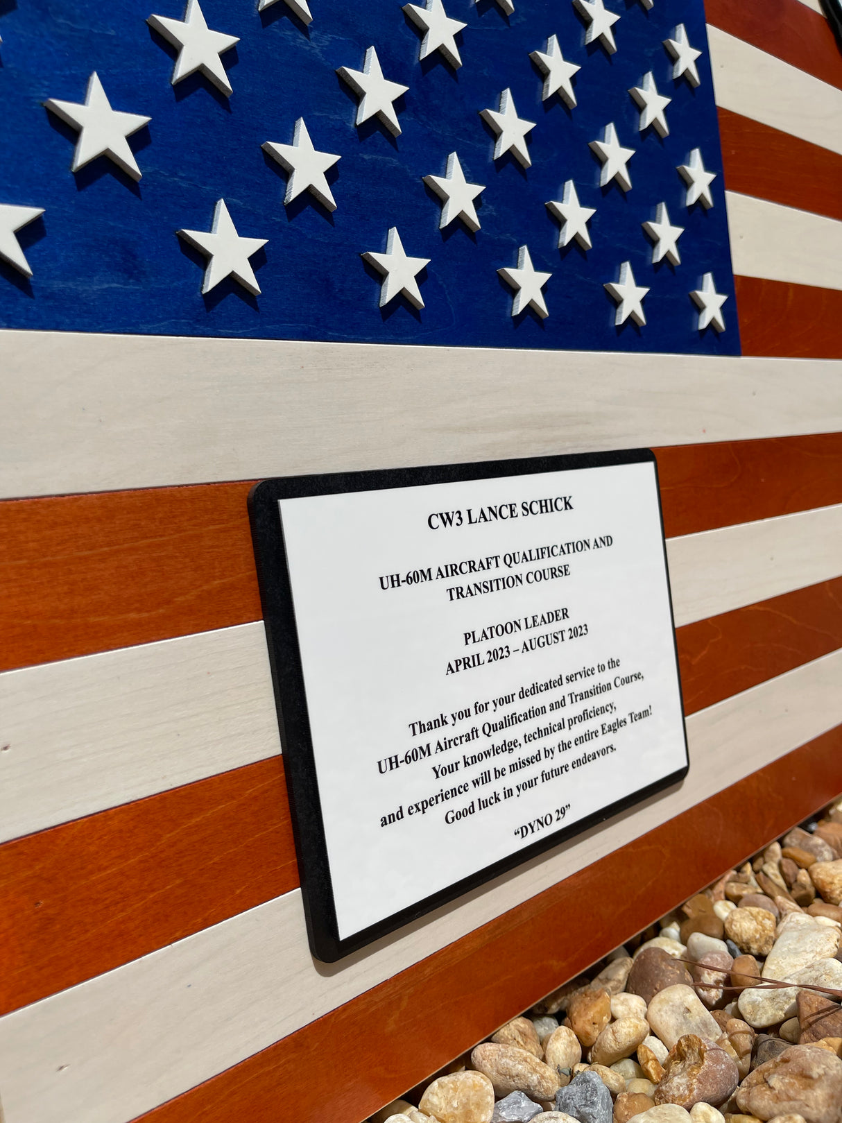 Large American Wooden Flag