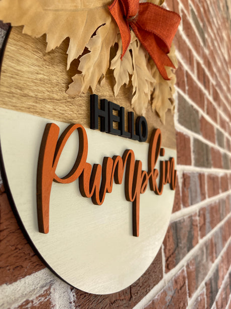 "Hello, Pumpkin" Wall Hanger