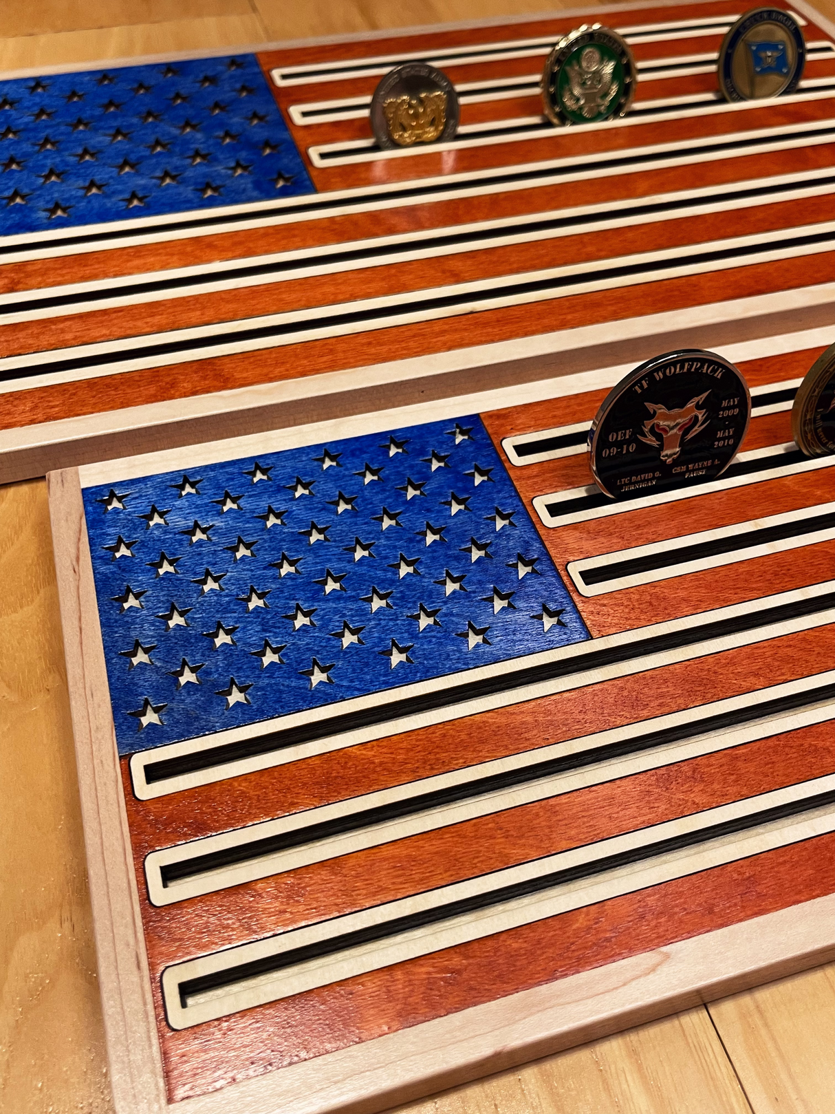 Desktop Flag Coin Holder