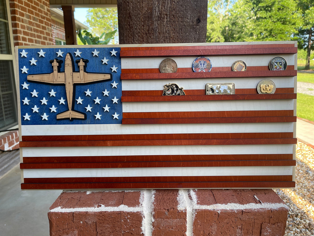 Large American Flag Coin Holder