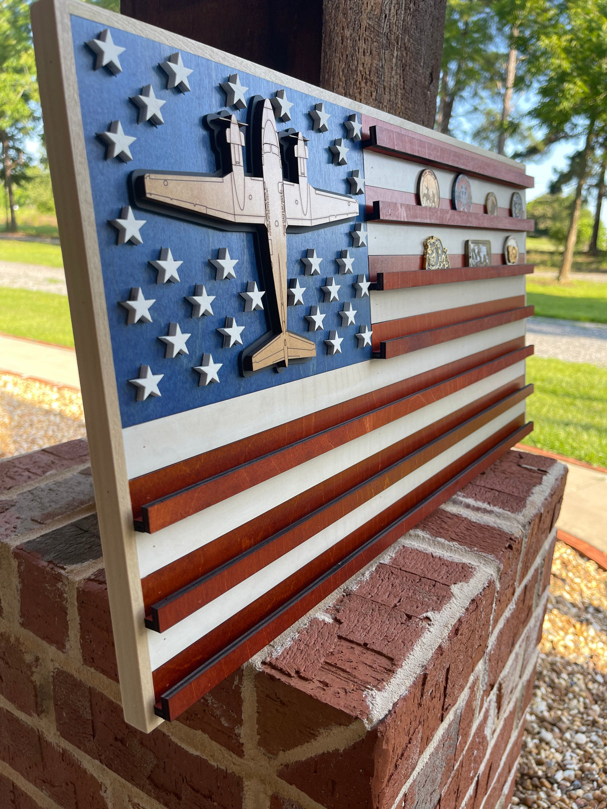 Large American Flag Coin Holder