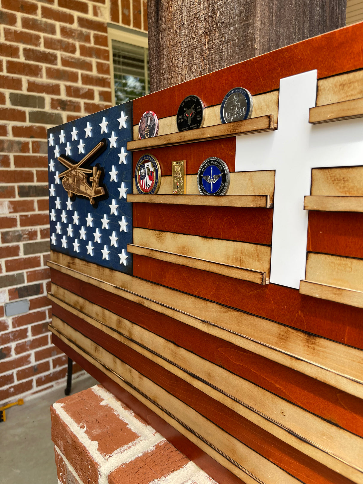 Large American Flag Coin Holder