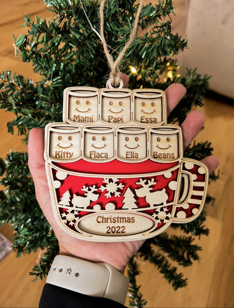 Personalized Marshmallow Cup Ornament