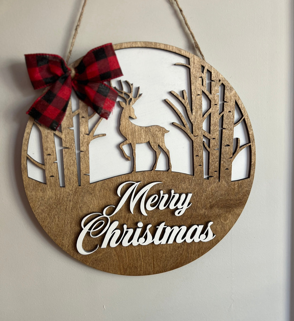 Christmas Deer Wall Hanger