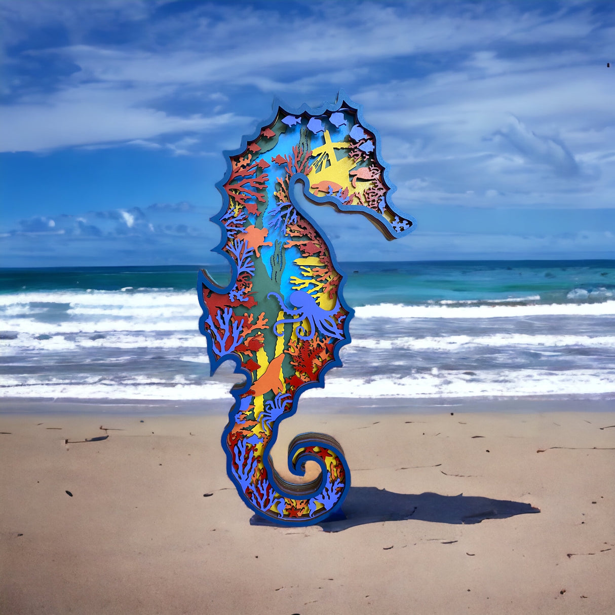 "Under the Sea" Seahorse Mandala