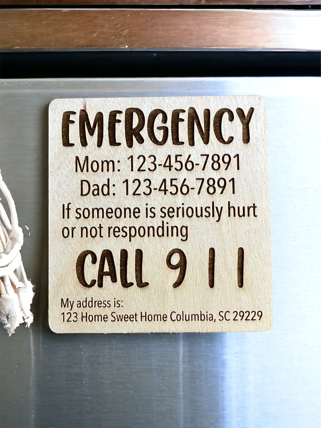 Personalized Emergency Magnet