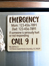 Personalized Emergency Magnet