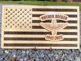 Unstained Mini American Flag Plaque