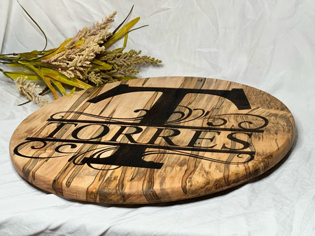 Personalized Hardwood Lazy Susan