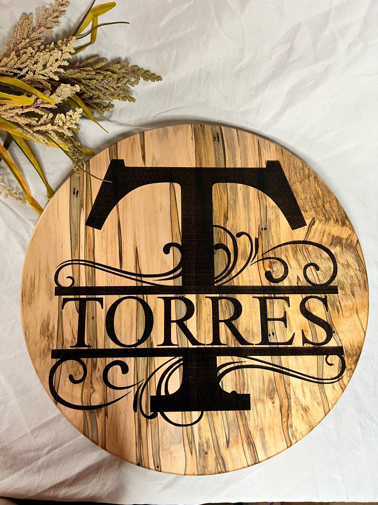 Personalized Hardwood Lazy Susan