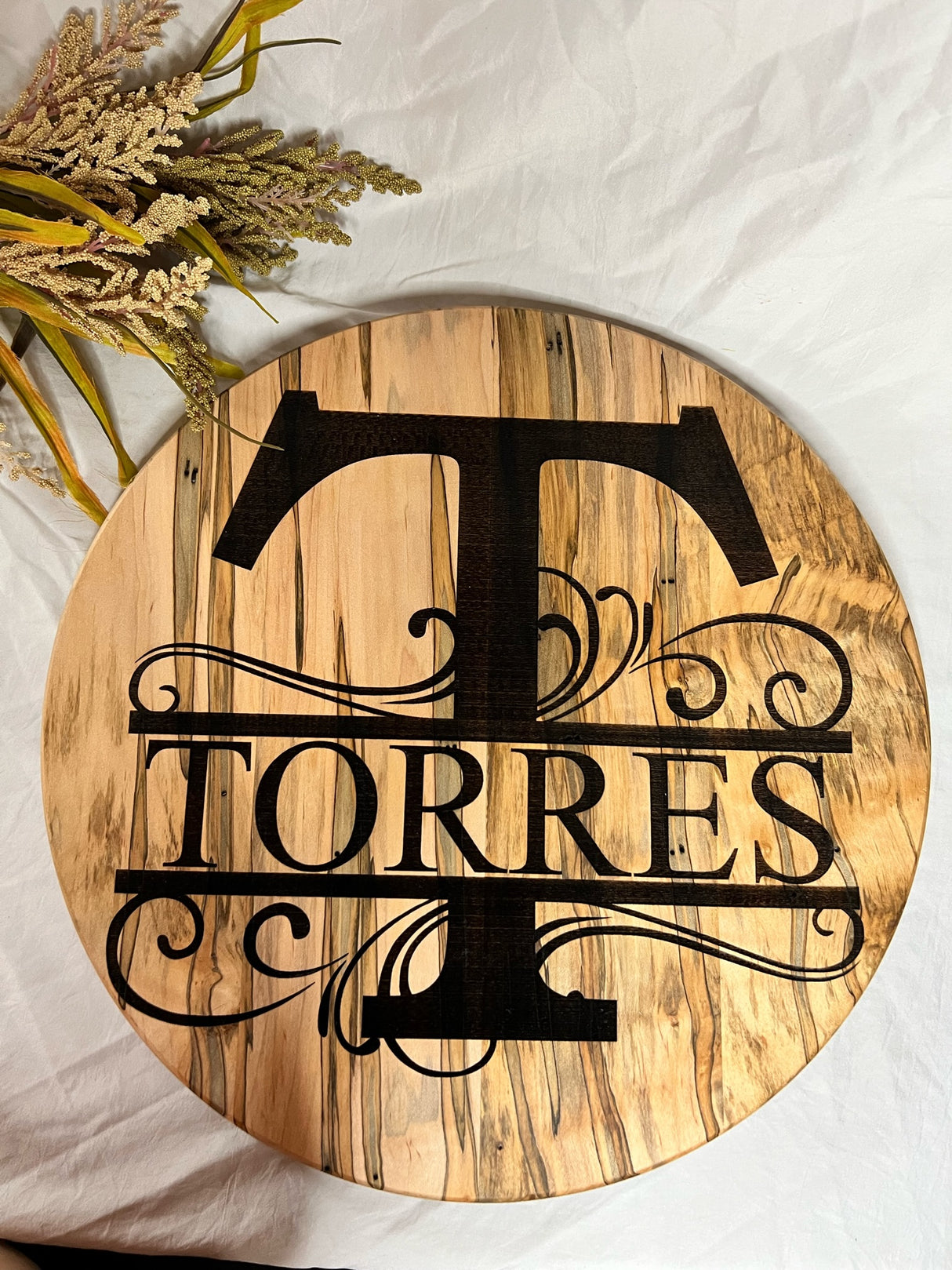 Personalized Hardwood Lazy Susan