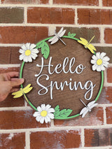 "Hello Spring" Wall Hanger