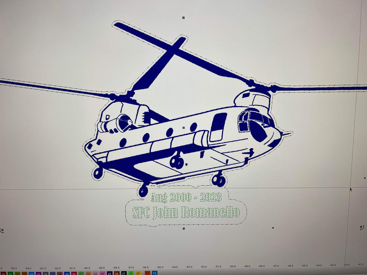 Helicopter Family Name Plaque