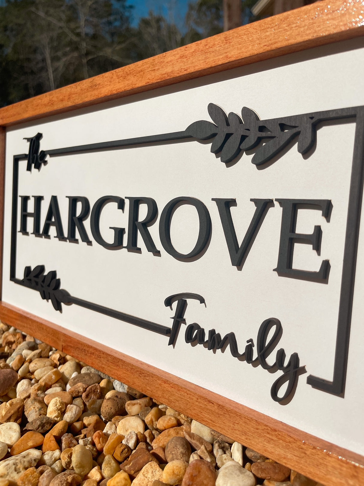 Personalized Family Name 3D Wood Sign