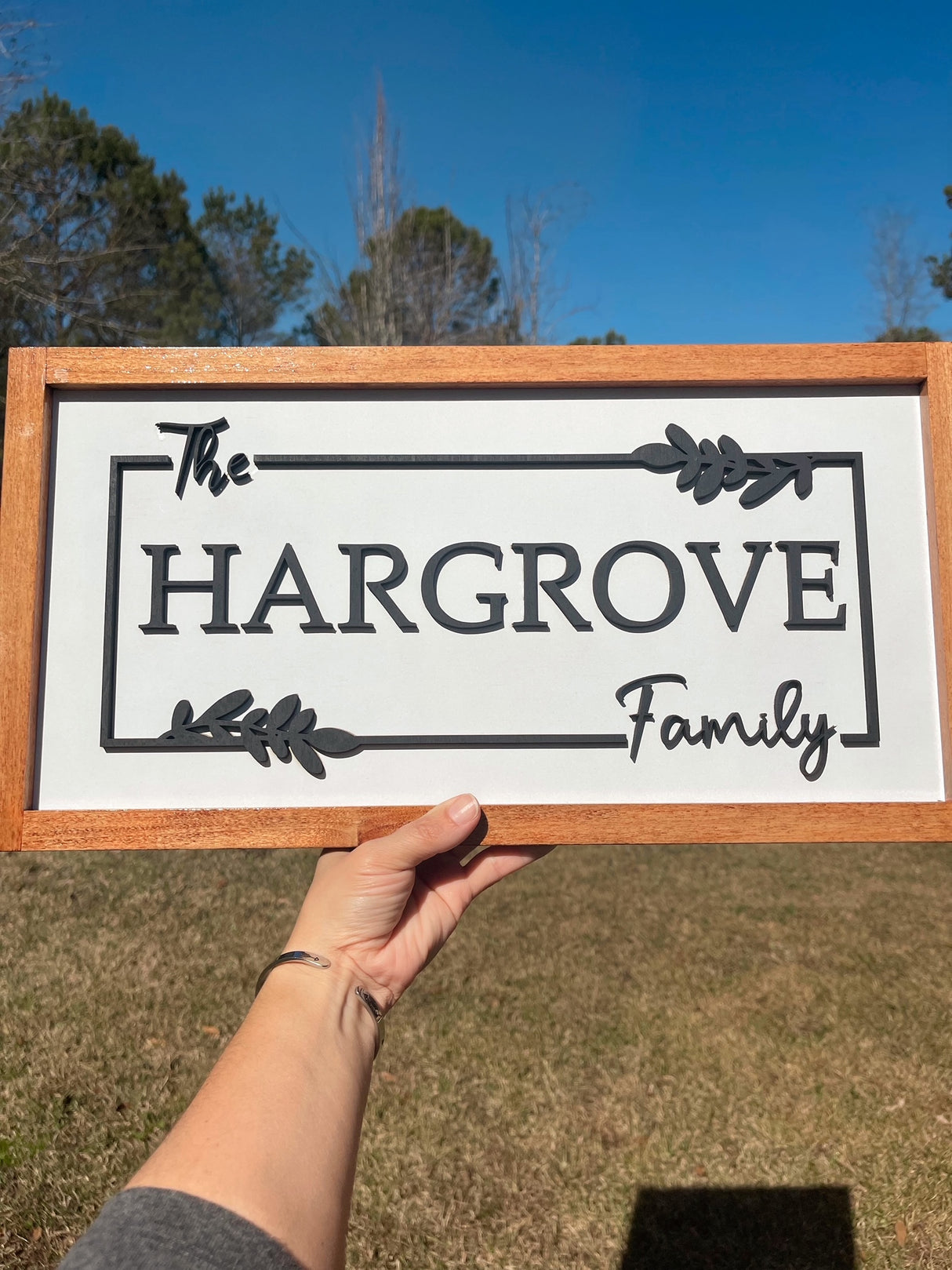 Personalized Family Name 3D Wood Sign